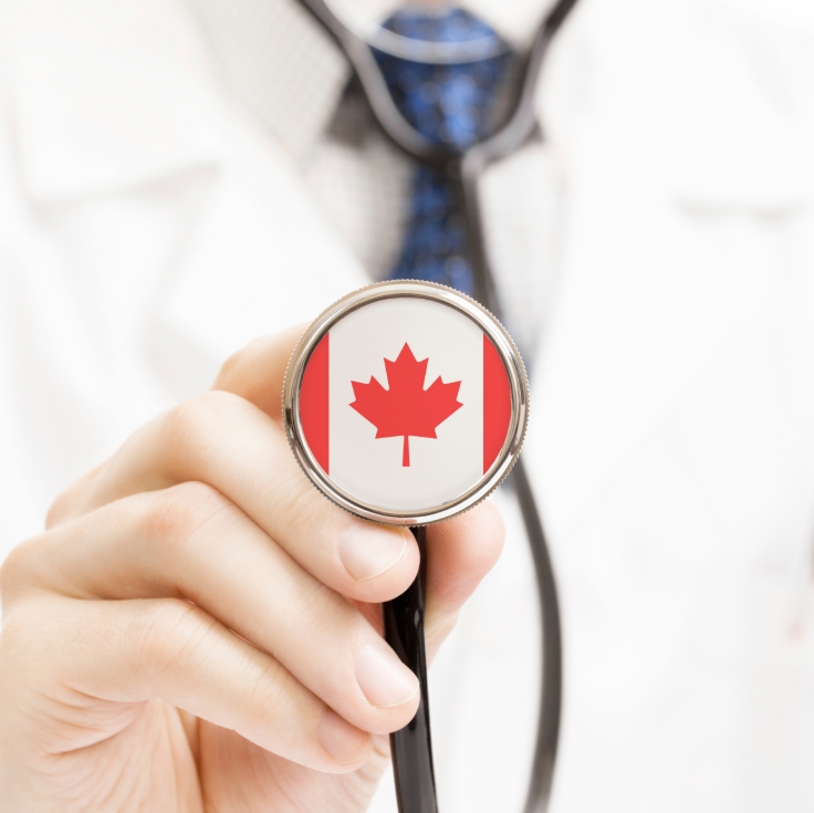 National flag on stethoscope conceptual series - Canada